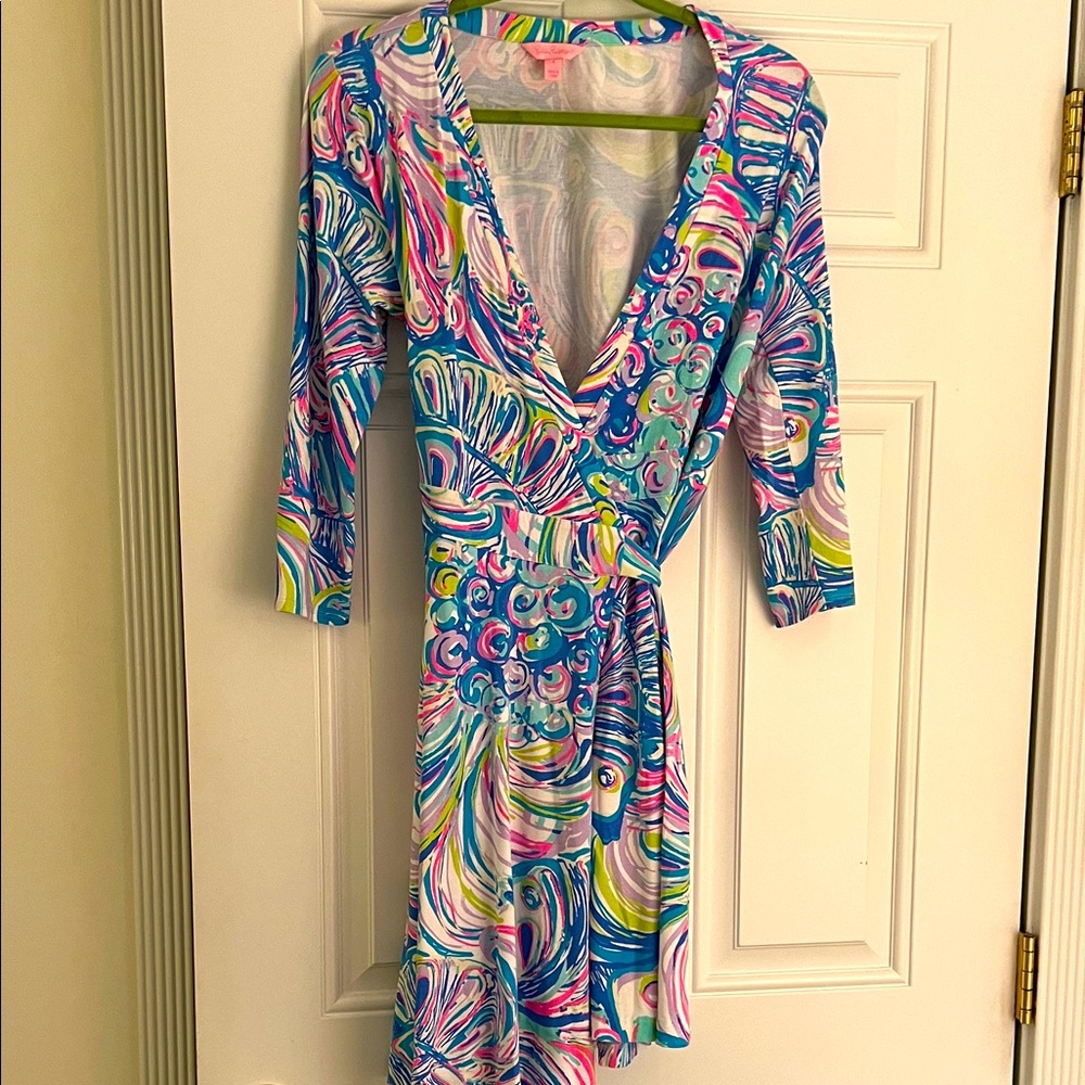 Lilly Pulitzer Multicolor Swirl Wrap Dress